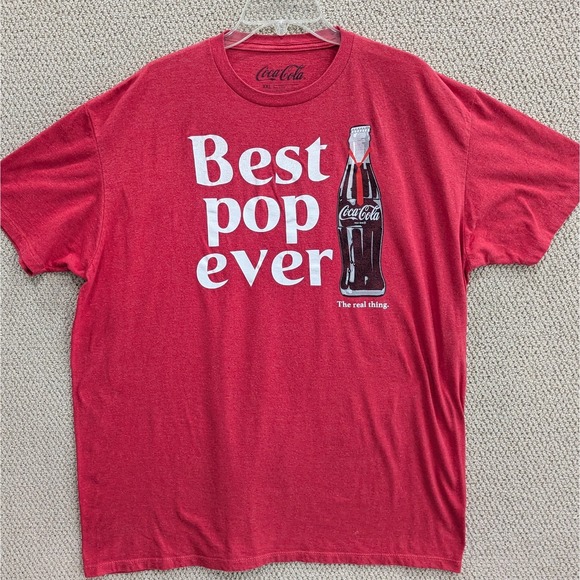 Coca Cola Shirt Mens XXL Heather Red Pop Culture Retro Style Classic Coke Tee‎ - Picture 1 of 4